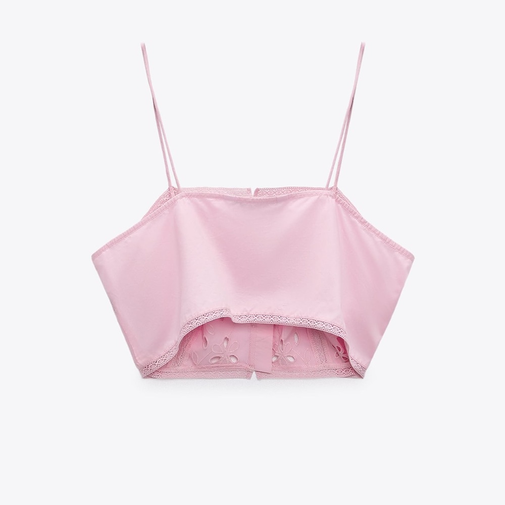 Zara Eyelet Crop Top - Picture 4 of 4